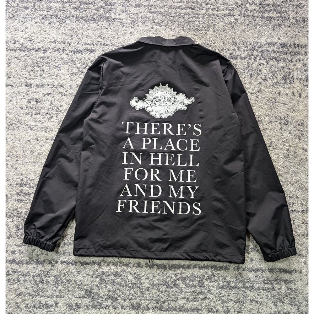 Crazy coach jacket Black "There's a place in hell"